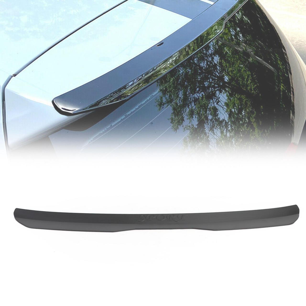 Rear Roof Spoiler Wing Fit For Volkswagen GOLF MK7 MK7.5 2014-2018 Black