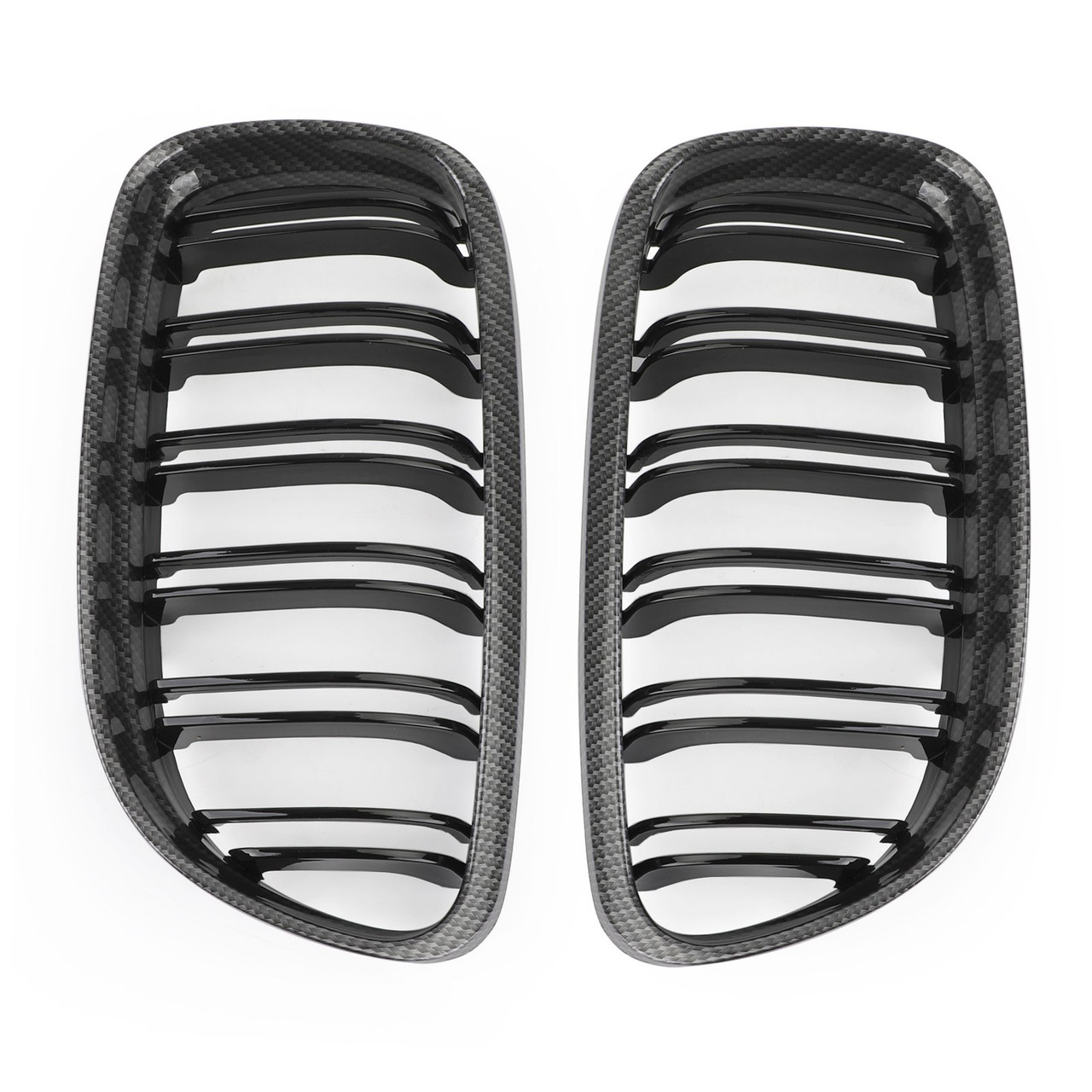 Front Kidney Grill Grilles Carbon Fiber Fit For BMW E90/E91 LCI 3 Series 2008-2012