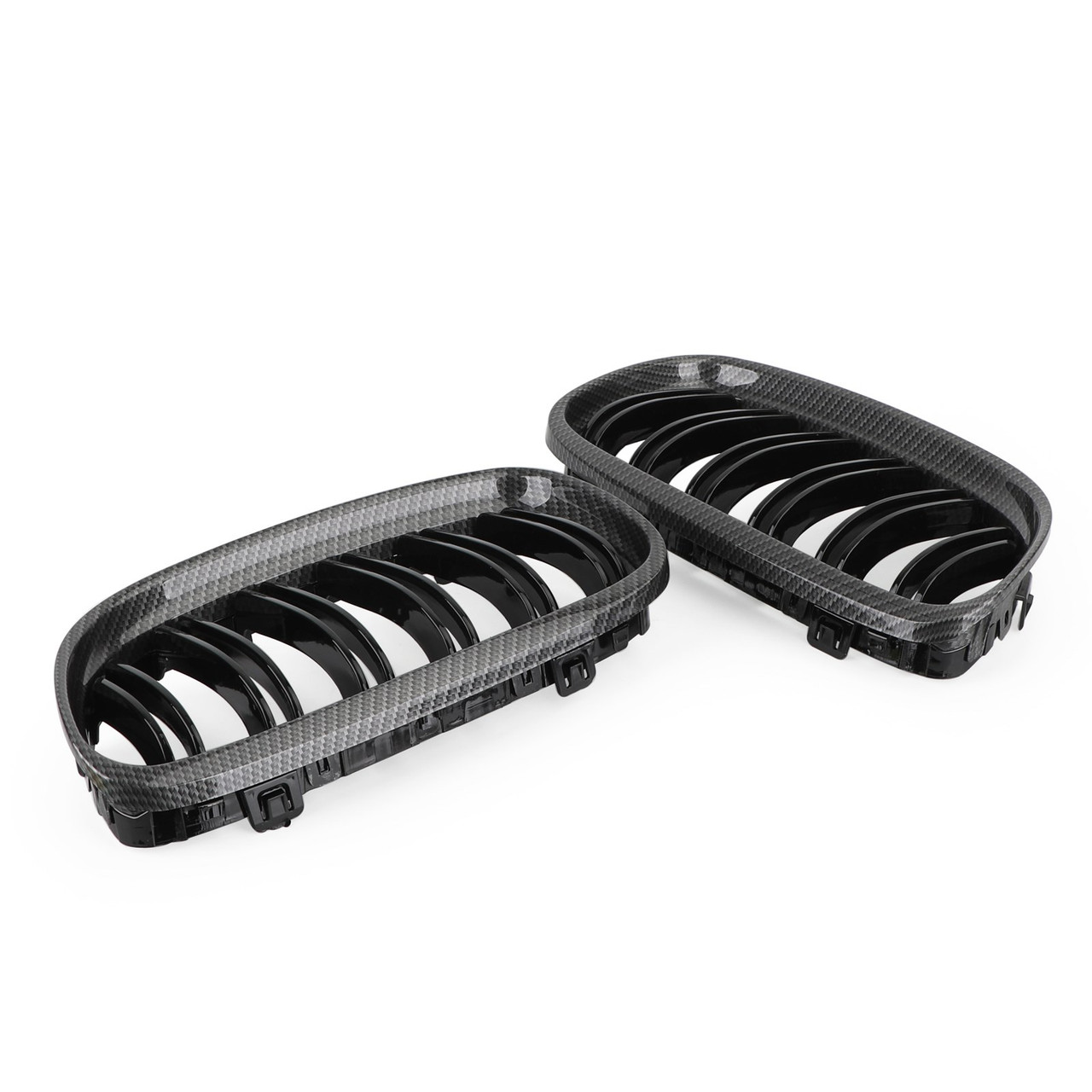 Front Kidney Grill Grilles Carbon Fiber Fit For BMW E90/E91 LCI 3 Series 2008-2012