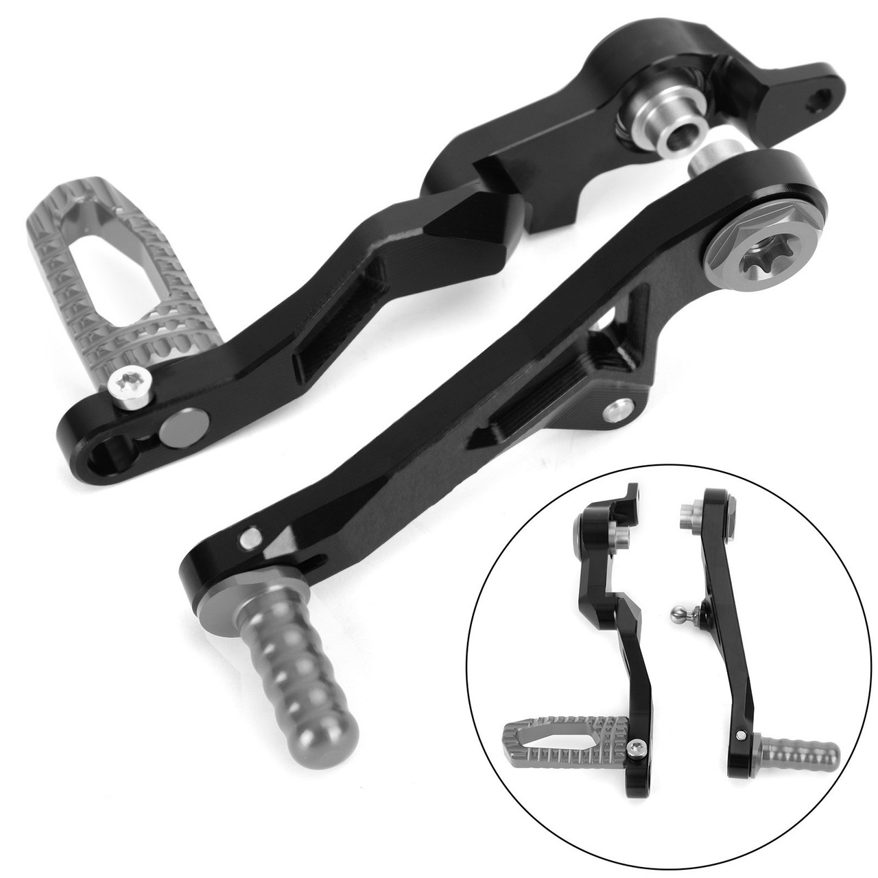 CNC Aluminum Gear Shift Foot Lever With Brake Pedal Fit For BMW R1250GS R1250GS Adventure 2019+ Titanium