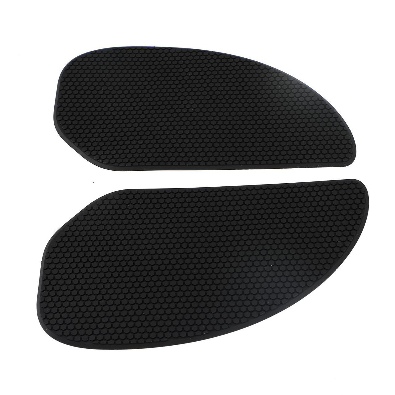 2x Side Tank Traction Grips Pads For Cafe Racer Custom Bobber Chopper Clubman Black