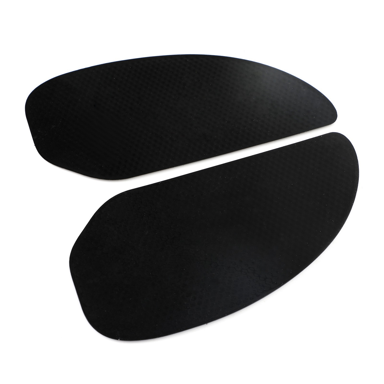 2x Side Tank Traction Grips Pads For Cafe Racer Custom Bobber Chopper Clubman Black