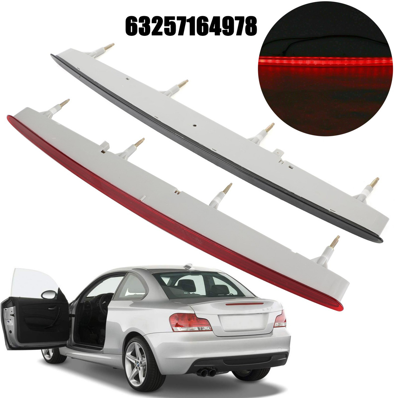 3rd Third Brake Light High Mount Center Red Lens For BMW 128i 135i 1 Series M Red