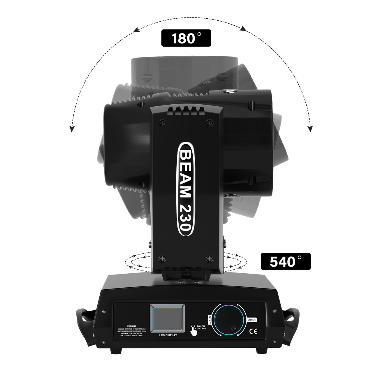 230W 7R Zoom Moving Head Beam Sharpy Light 8 Prism Strobe DMX 16Ch