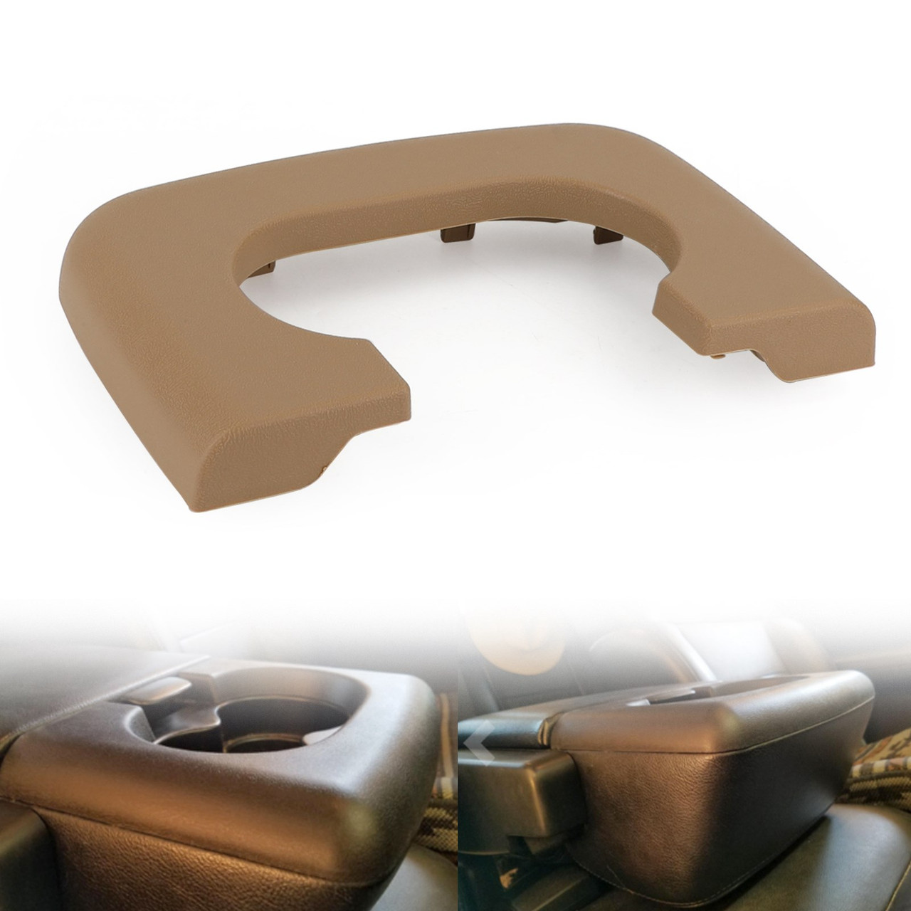 Center Console Cup Holder Replacement Pad Fits For Ford F150 1997-2003 Brown