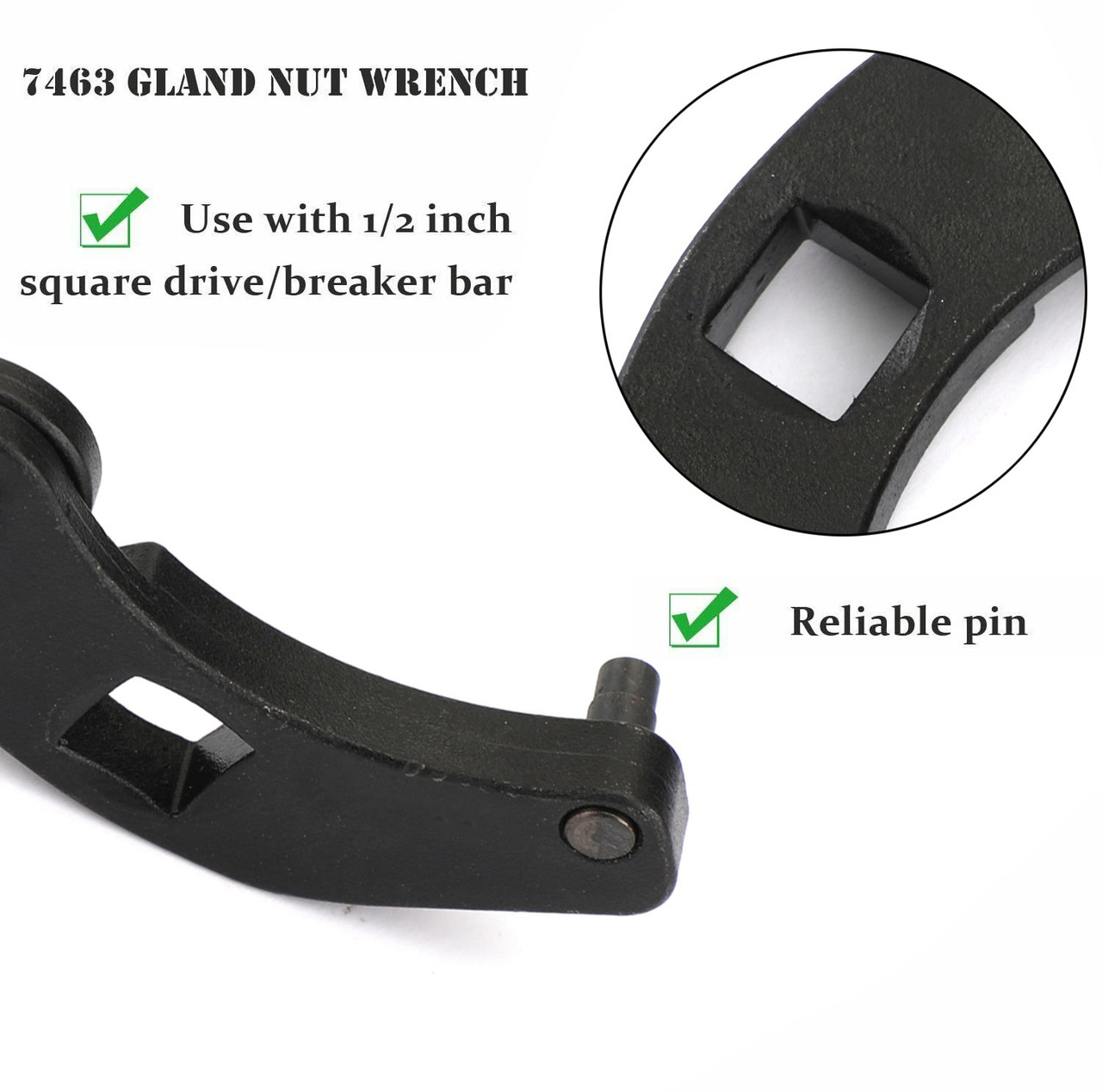Adjustable Gland Nut Wrench 1266+7463 Spanner Tool Set Fits For