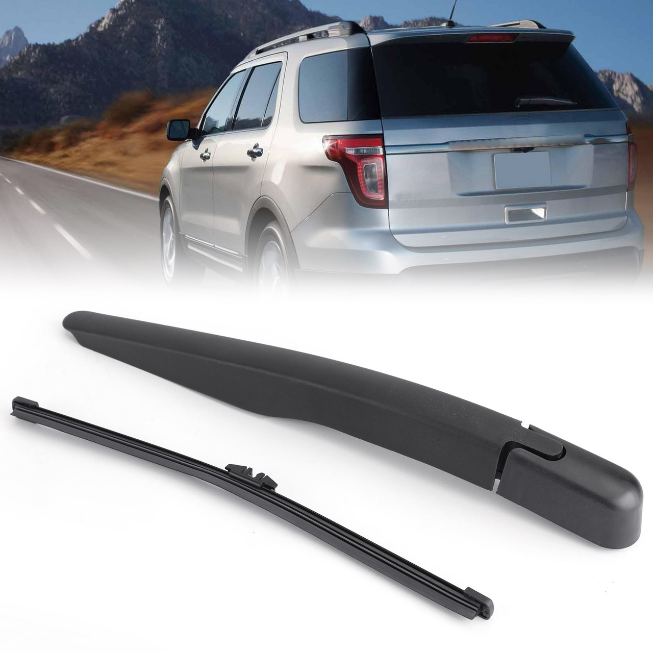 Rear Window Windshield Wiper Arm Blade Set Fits For Ford Explorer 2011-2018 Black
