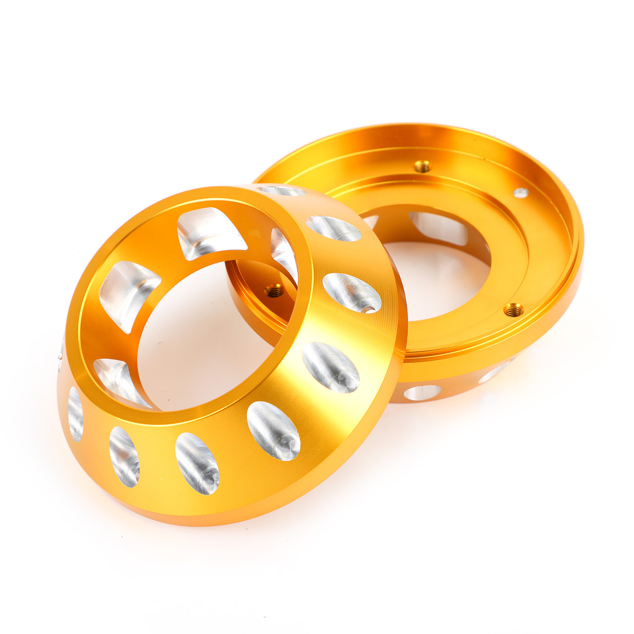 Billet Aluminum Gold Exhaust End Caps Pair Fit for Ducati Scrambler 1100 / Sport / Special / Pro 2018 2019 2020 Gold