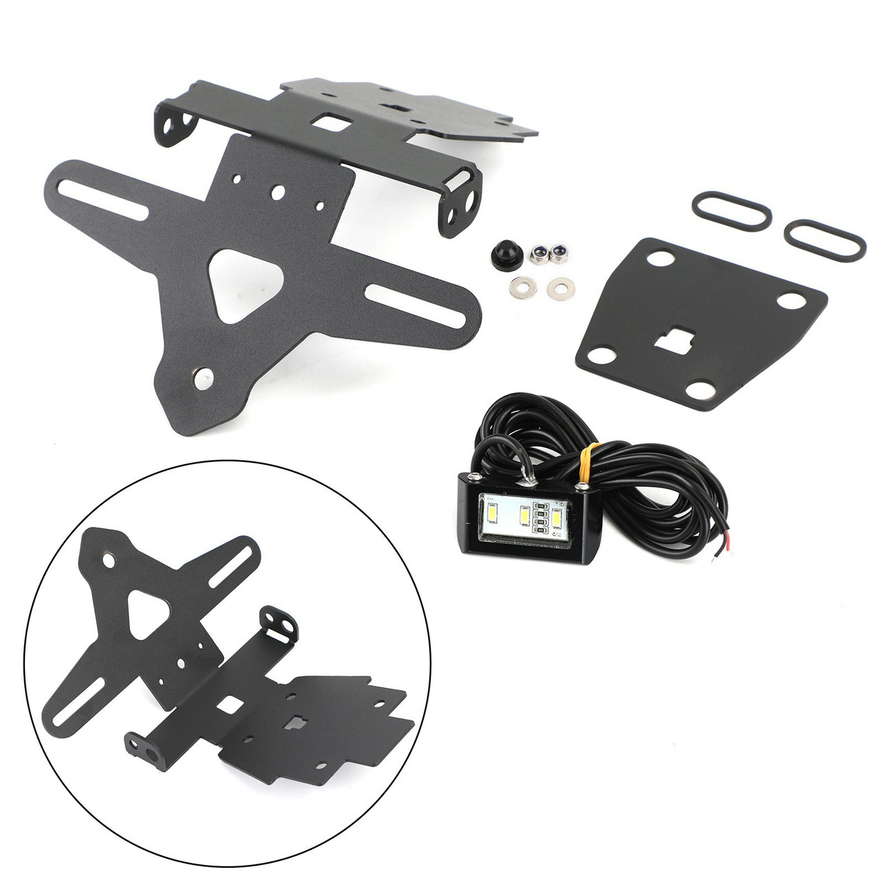 License Plate Bracket Fits for Suzuki GSX-S750 2017-2020 Suzuki GSX-S1000F 2015-2020 Black