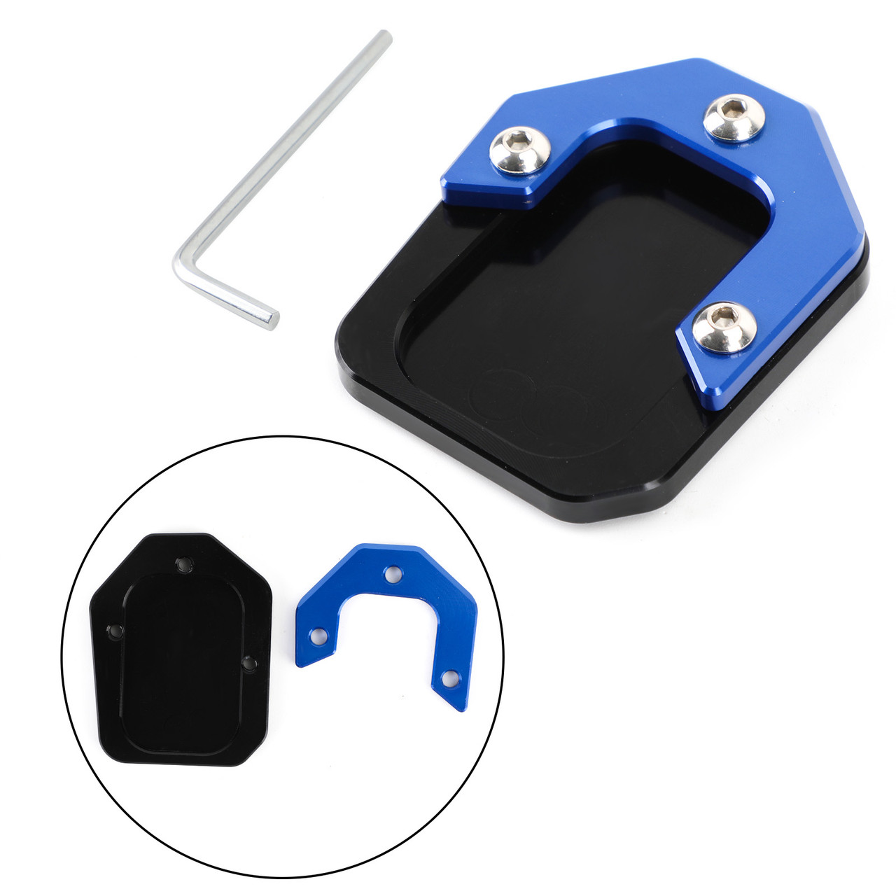 Kickstand Side Stand Extension Pad Fits For BMW C400X 2018-2021 BMW C400GT 2019-2021 Blue