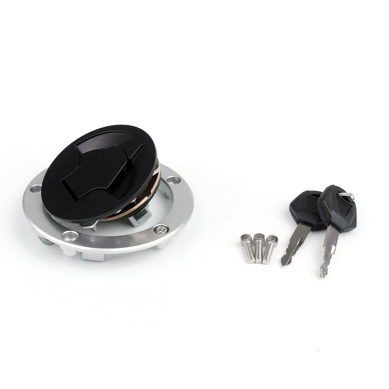 Fuel Gas Tank Cap Cover With Keys Fit For Kawasaki ER400 ER-4N 11