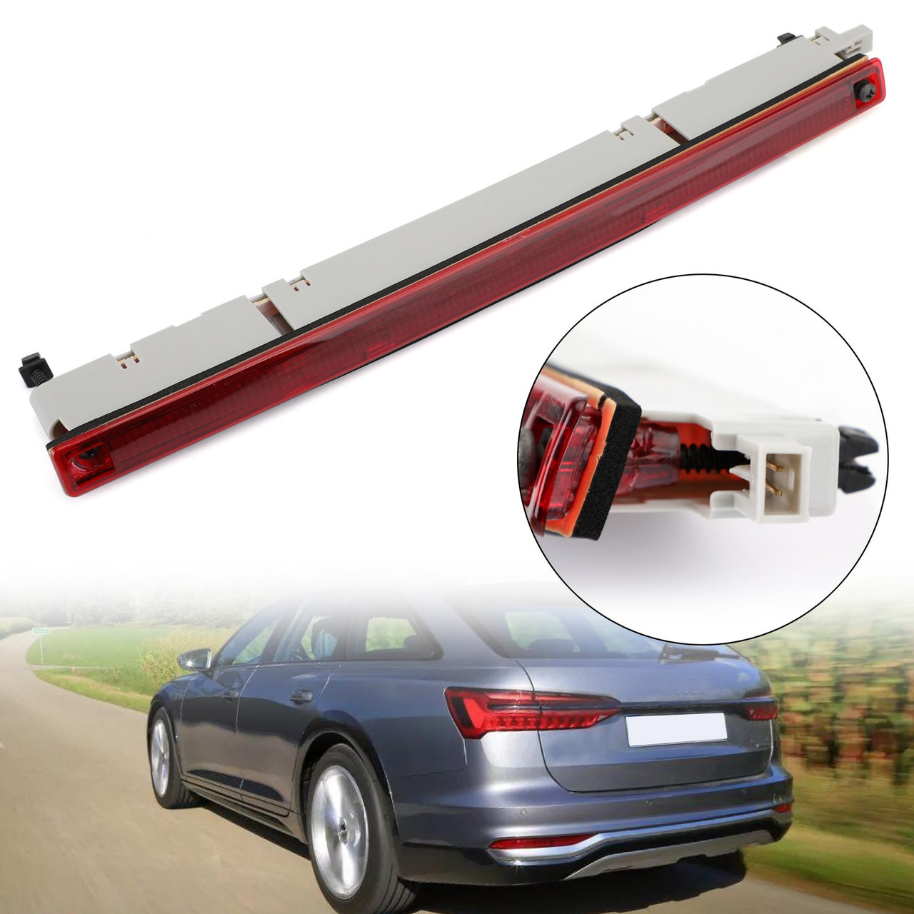 4B9945097A Third 3Rd Brake Stop Light Fit For Audi A6 Allroad Quattro 01-05 Avant 98-01 Red