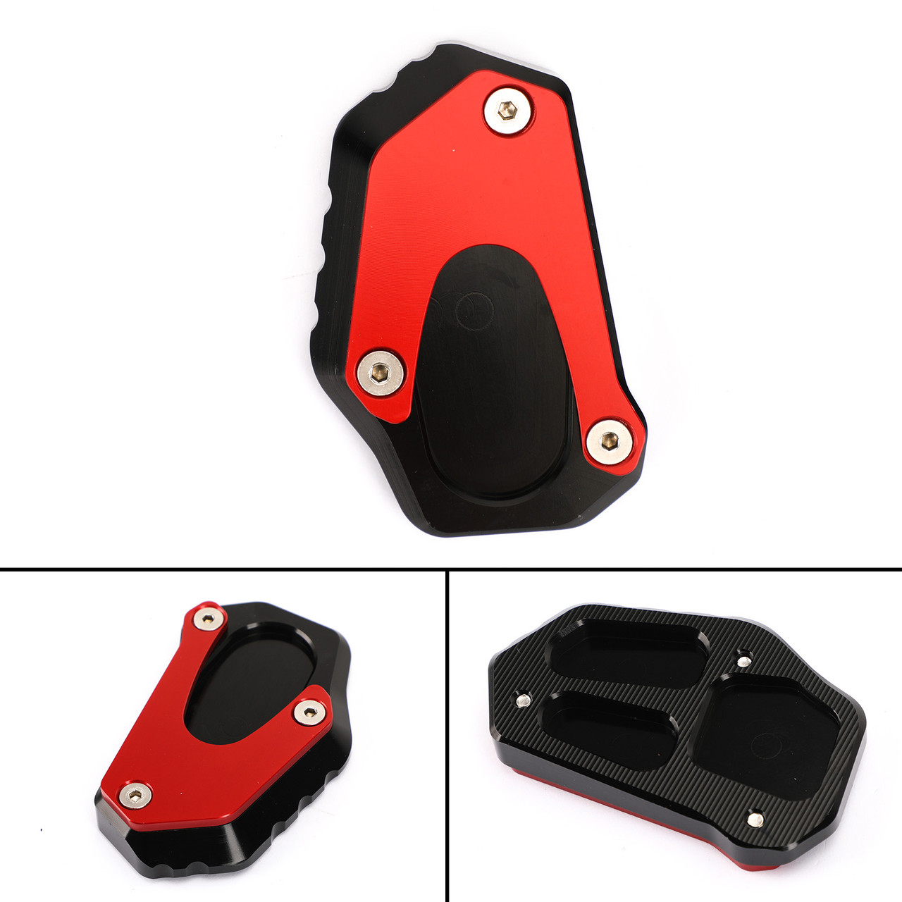 Kickstand Side Stand Extension Pad Fit For Suzuki V-Strom 1050A XT 2020 Red