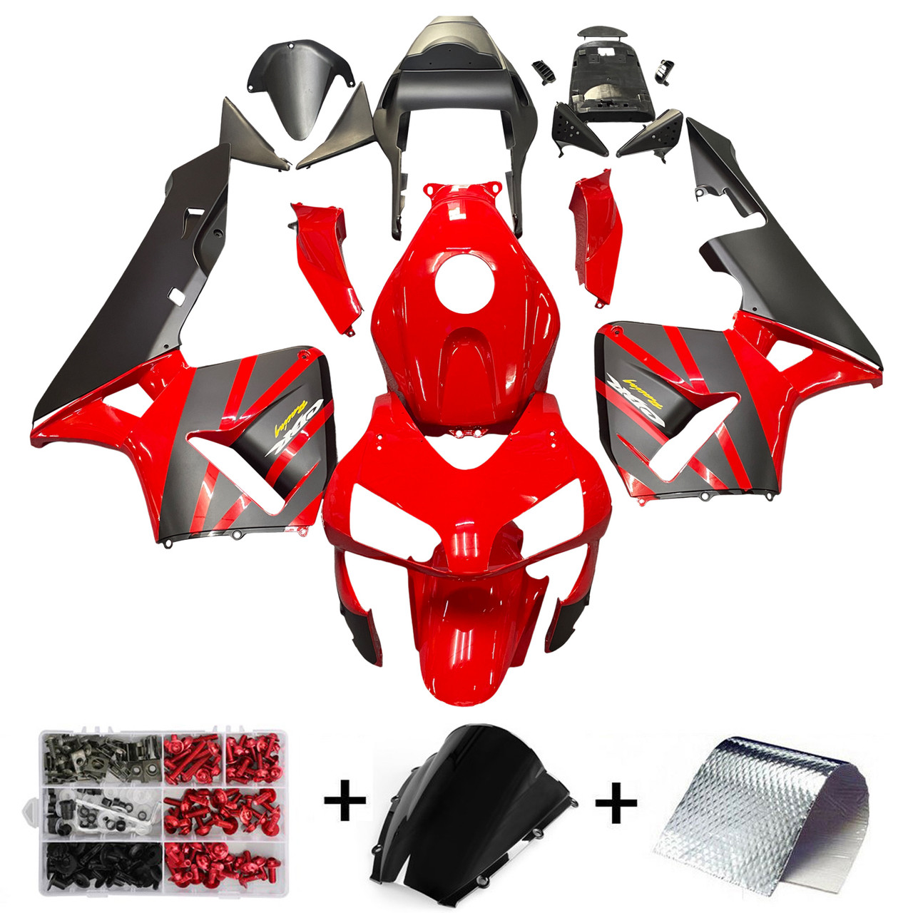 Amotopart Fairing Kit Bodywork ABS fit for Honda CBR600RR 2003 2004 Red