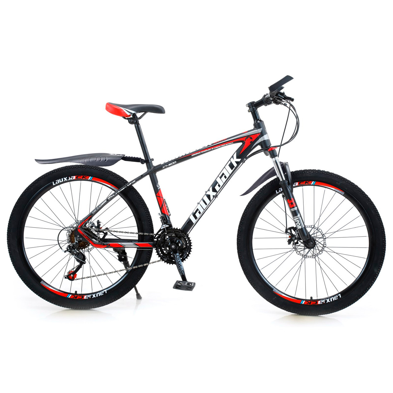 AUS 27.5 inches Wheels 21 Speed Unisex Adult Mountain Bike Bicycle MTB Black+Red