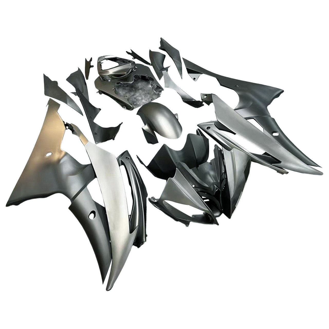 Amotopart Fairing Injection Plastic Body Kit Fit For YAMAHA YZF-R6 2008-2016 Grey Black