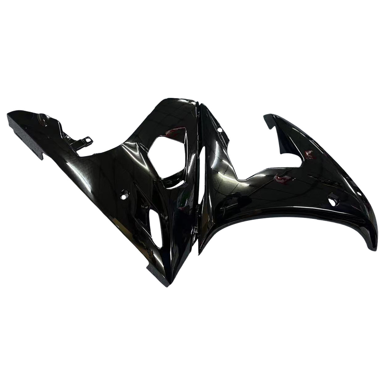 Amotopart Fairing Injection Plastic Kit Gloss Black w/bolt Fit For YAMAHA 2005 YZF R6
