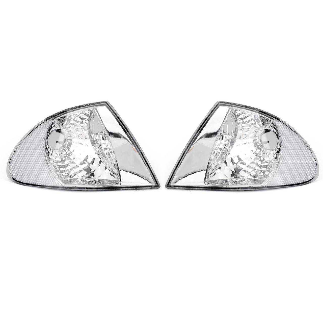 Pair Front Indicator Turn Signal Corner Lights Fit For BMW 3 Series Sedan E46 98-01 Clear