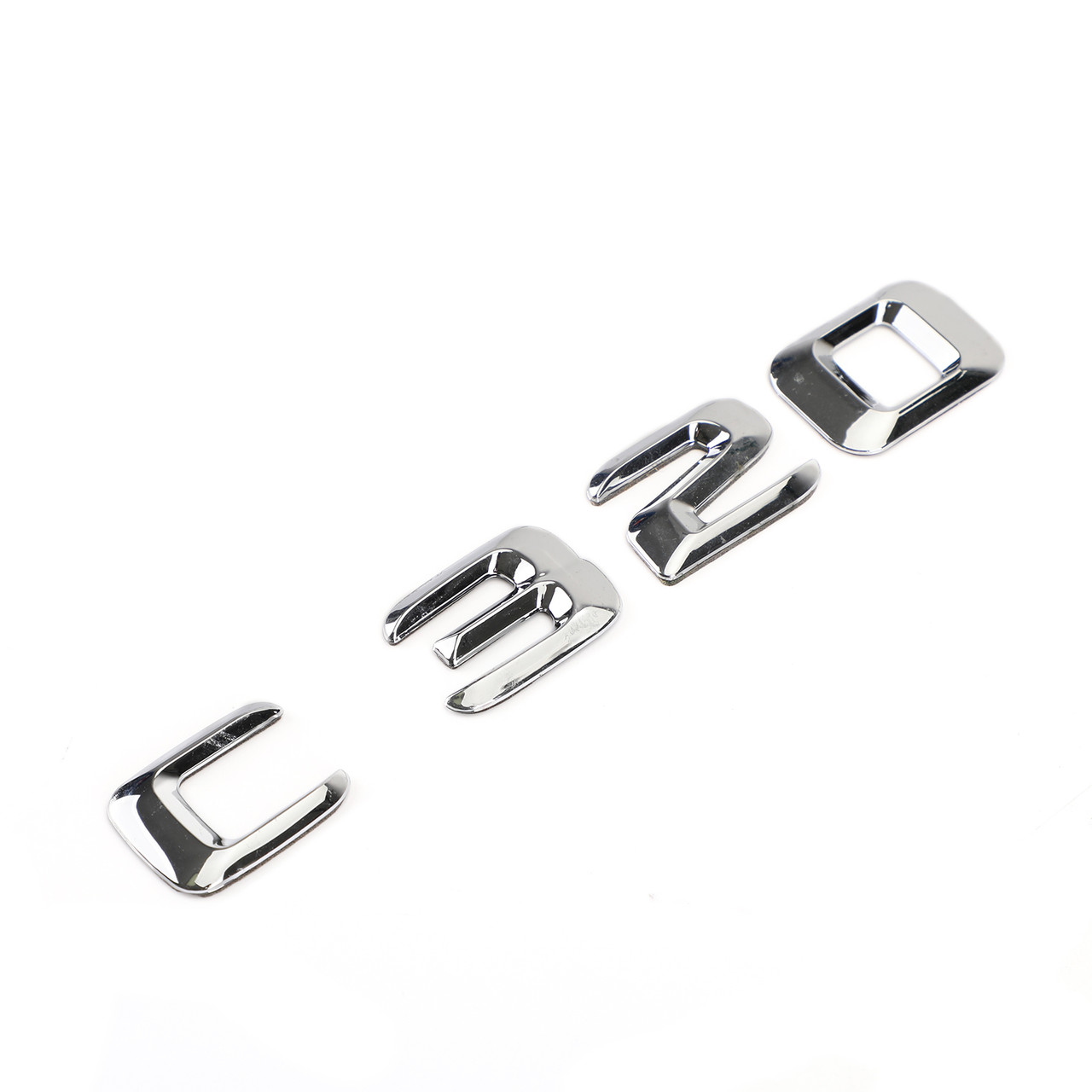 Rear Trunk Nameplate Badge Emblem Numbers Sticker Fit For Mercedes-Benz C320 Chrome