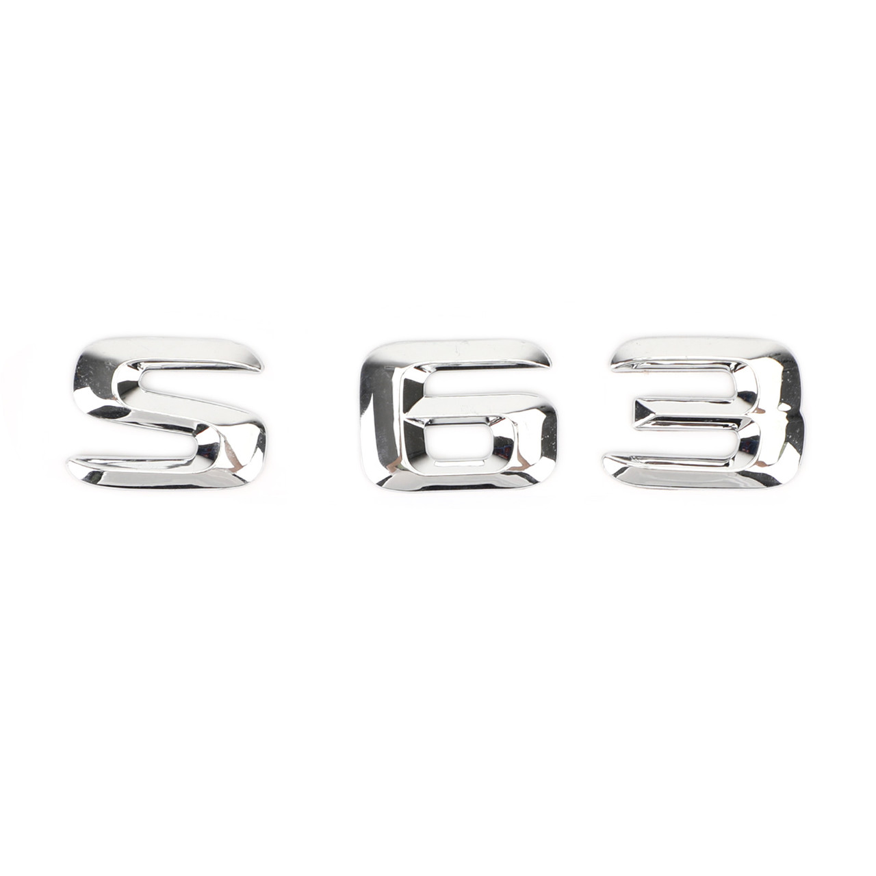 Rear Trunk Nameplate Badge Emblem Numbers Sticker Fit For Mercedes-Benz S63 Chrome