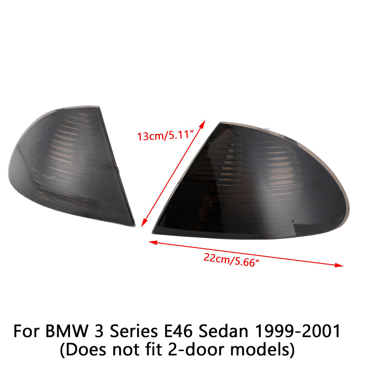 Turn Signal Corner Corner Clear Lights Fit For BMW 3 Series E46 99-01 Gray