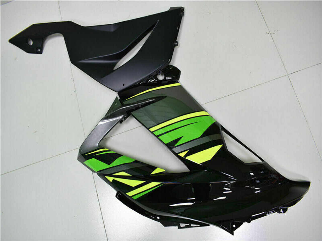 Fairing Injection Plastic Kit Green Black Fit For Kawasaki Zx6R 13-16 W/Bolt Kit
