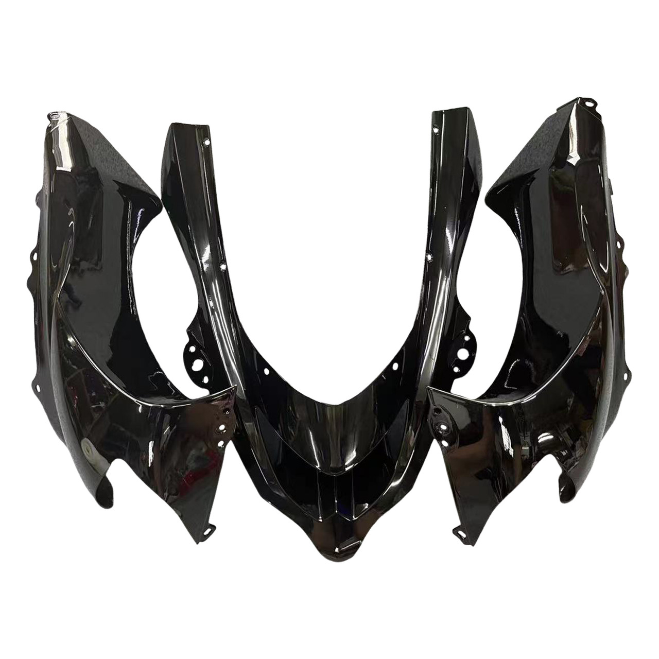 Amotopart Fairing Injection Plastic Kit Glossy Black Fit For Kawasaki Zx10R 04-05