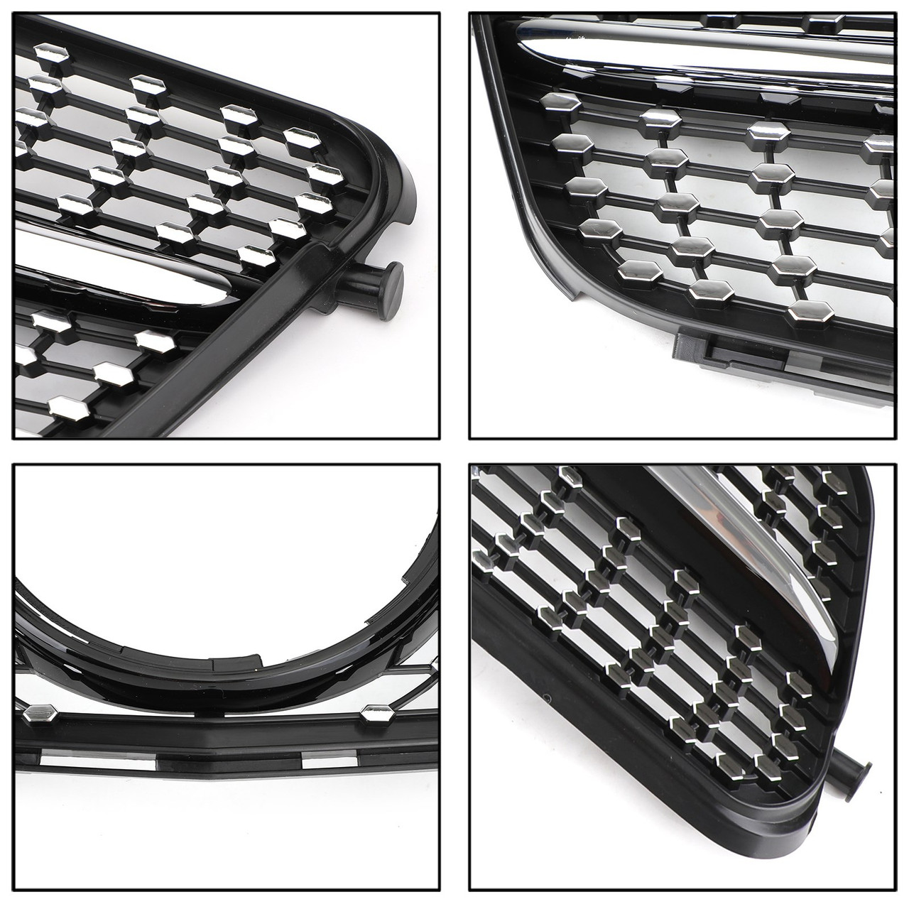 2008-2014 Mercedes-Benz C-Class (W204) C180 C200 C250 C350 Front Grille Grill Black Chrome Generic