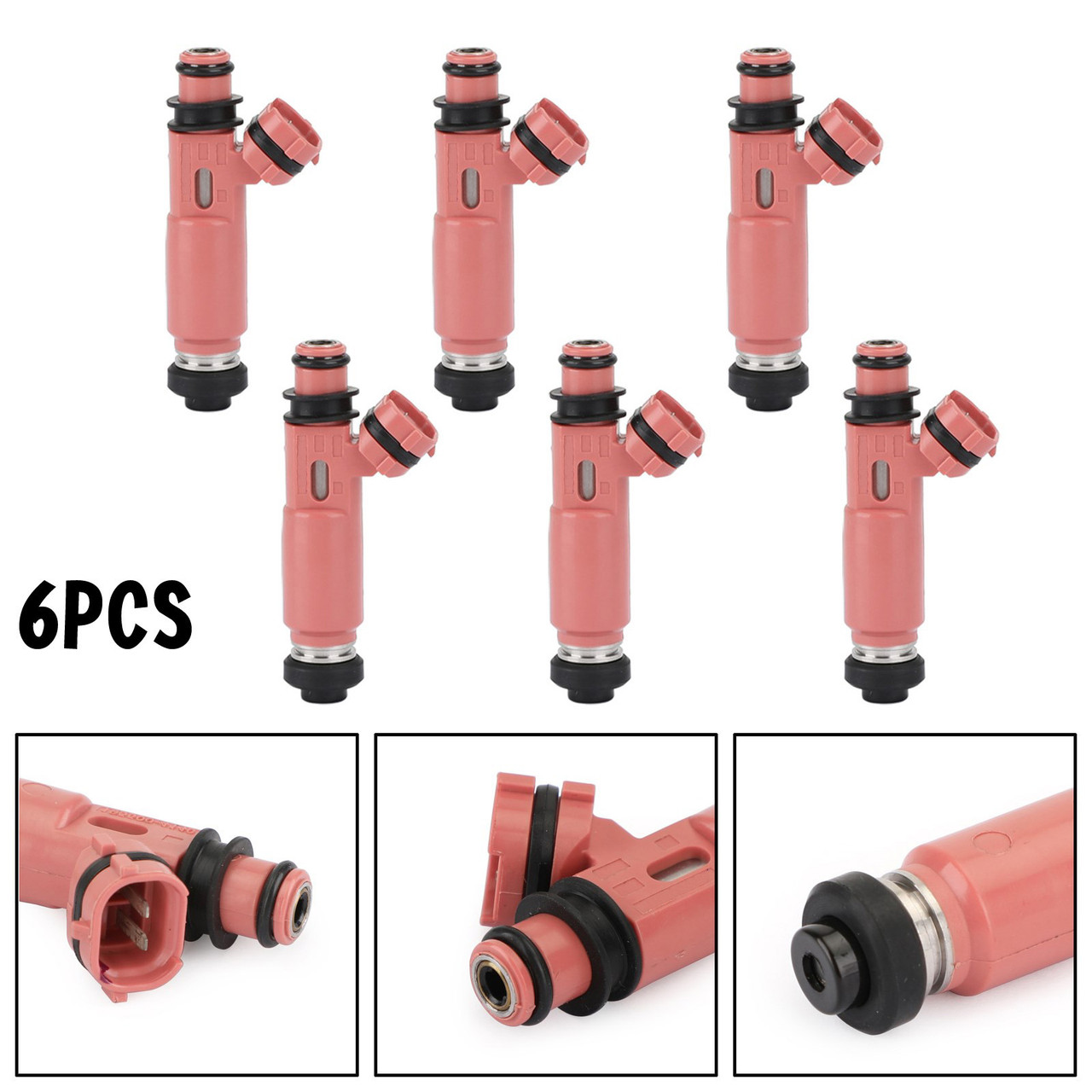 6pcs Fuel Injectors 195500-4140 MR507376 Fit For Mitsubishi Pajero Sport 6G72 3.0 V6