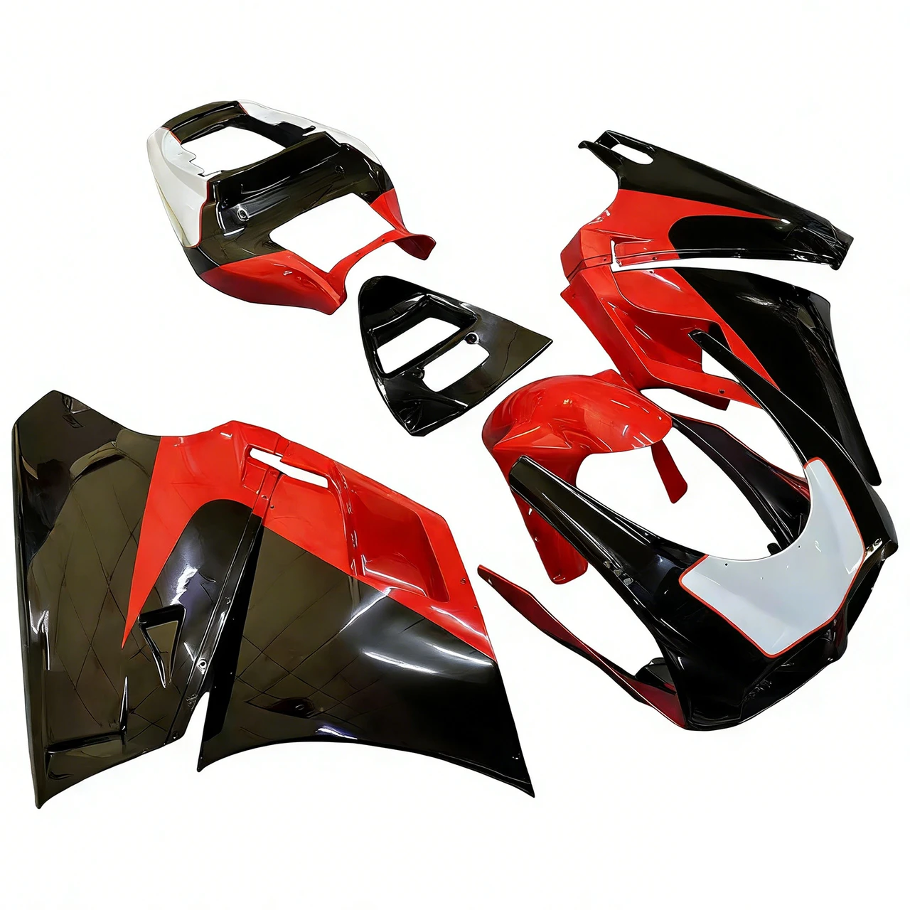Amotopart Fairing Kit For 1996-2002 Ducati 996 748 Red Black Bodywork