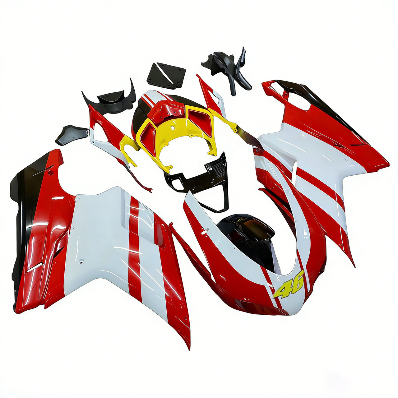 Amotopart 2007-2011 Ducati 1098 1198 848 ABS Injection Bodywork Fairing Kit