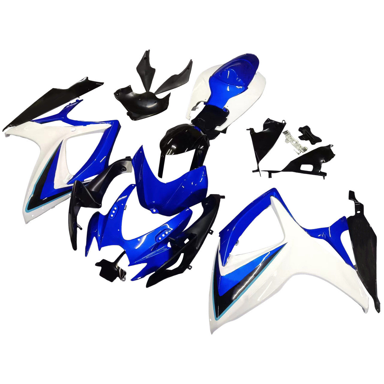 Amotopart Fairing Injection ABS Plastic Kit Blue Black Fit For Suzuki GSXR600/750 2006-2007