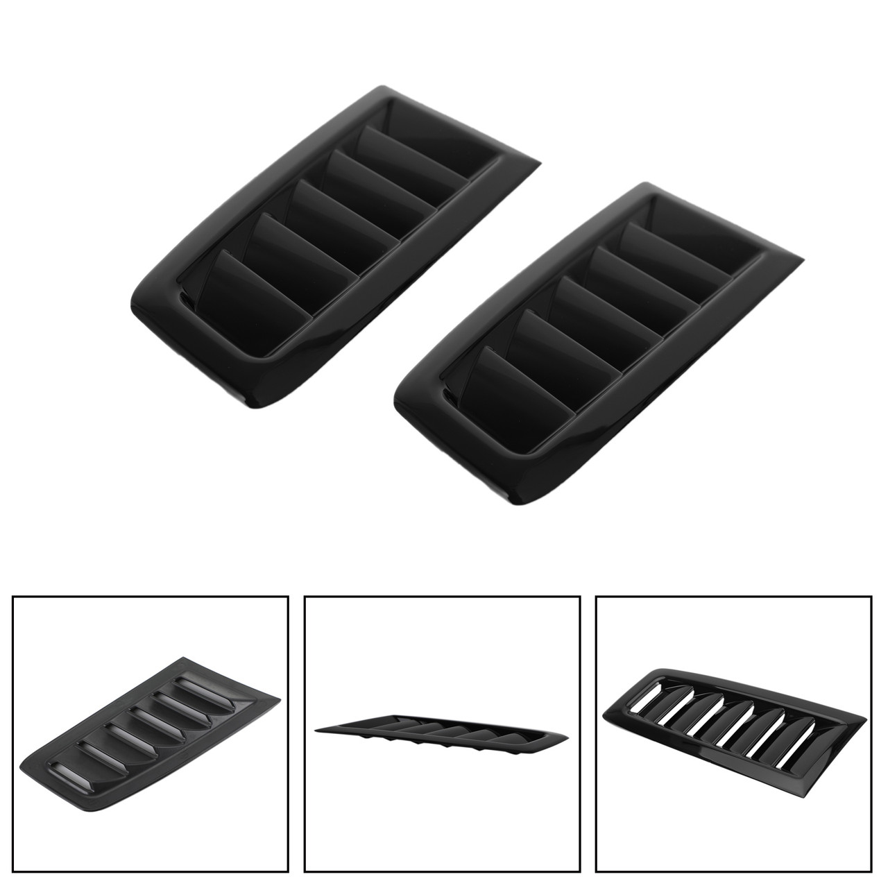 Universal ABS bonnet vents Hood Trim Fit for Ford Focus RS ST MK2 SPR Gloss Black