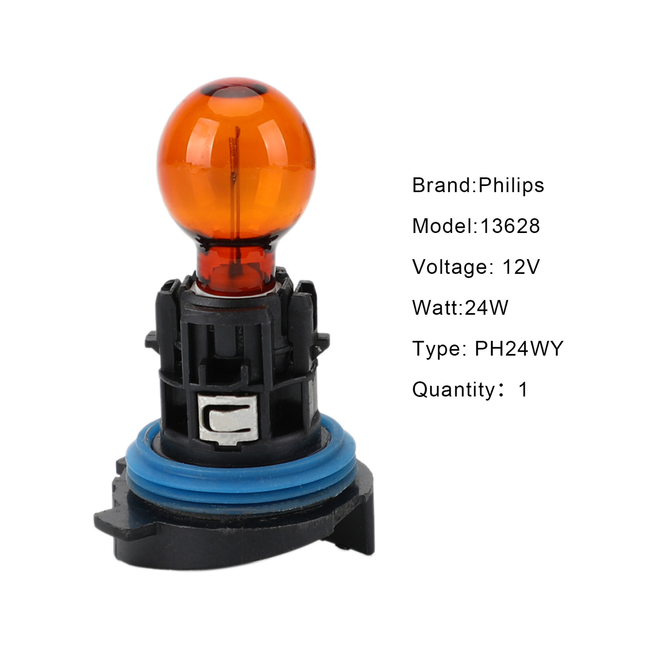 。 Philips 13628 With Socket 12V24W PH24WY Halogen Lamp Bulb Singal