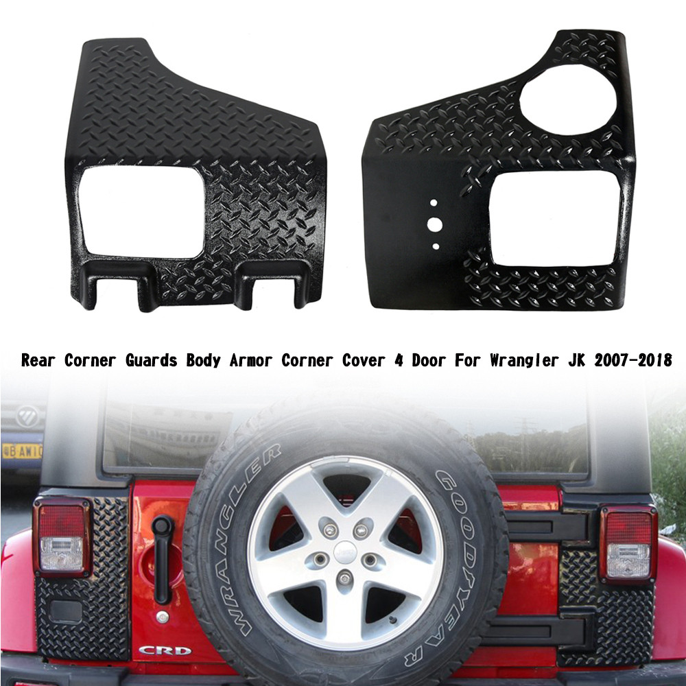 Wrangler JK 20072018 Rear Corner Guards Body Armor Corner Cover Black