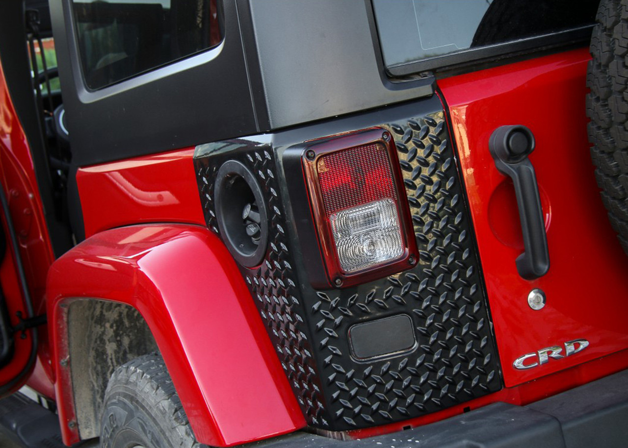 Wrangler JK 2007-2018 Rear Corner Guards Body Armor Corner Cover Black Generic Wrangler JK 2007-2018 Rear Corner Guards Body Armor Corner Cover Black Generic