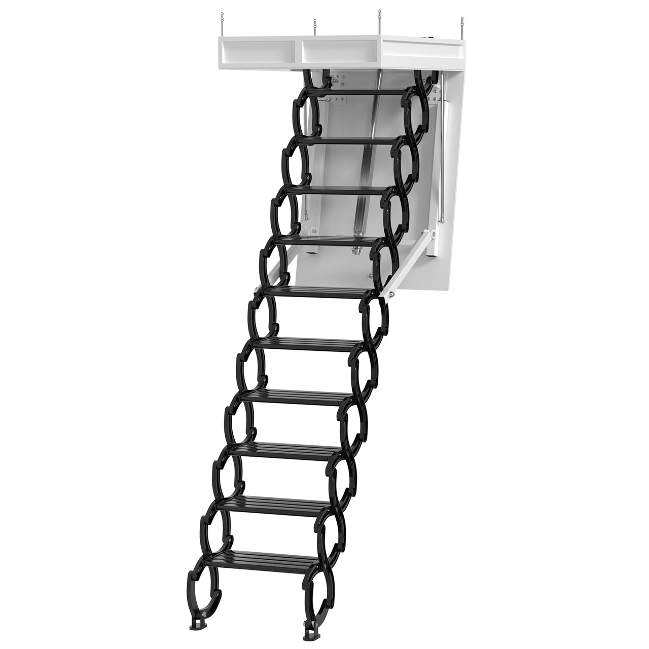 Electric Attic Ladder Aluminum Folding 12ft Remote for Loft