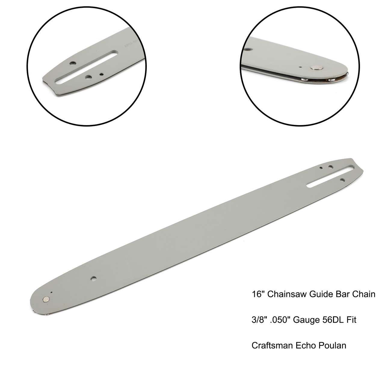 16" Chainsaw Guide Bar Chain 3/8".050" Gauge 56DL Fit For Craftsman Echo Poulan