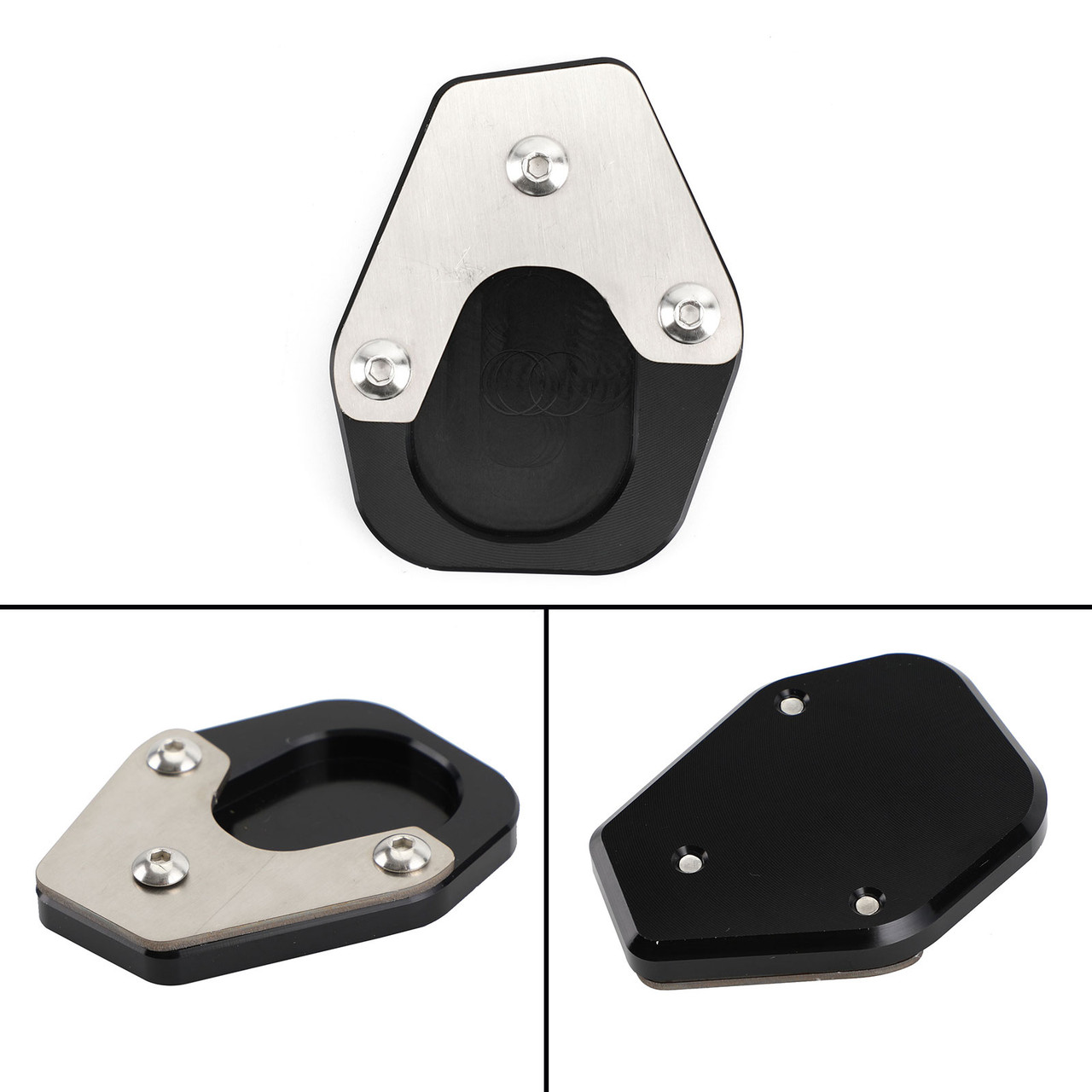 Kickstand Side Stand Extension Pad Fit For MOTO GUZZI V85TT 2018-2019 Silver