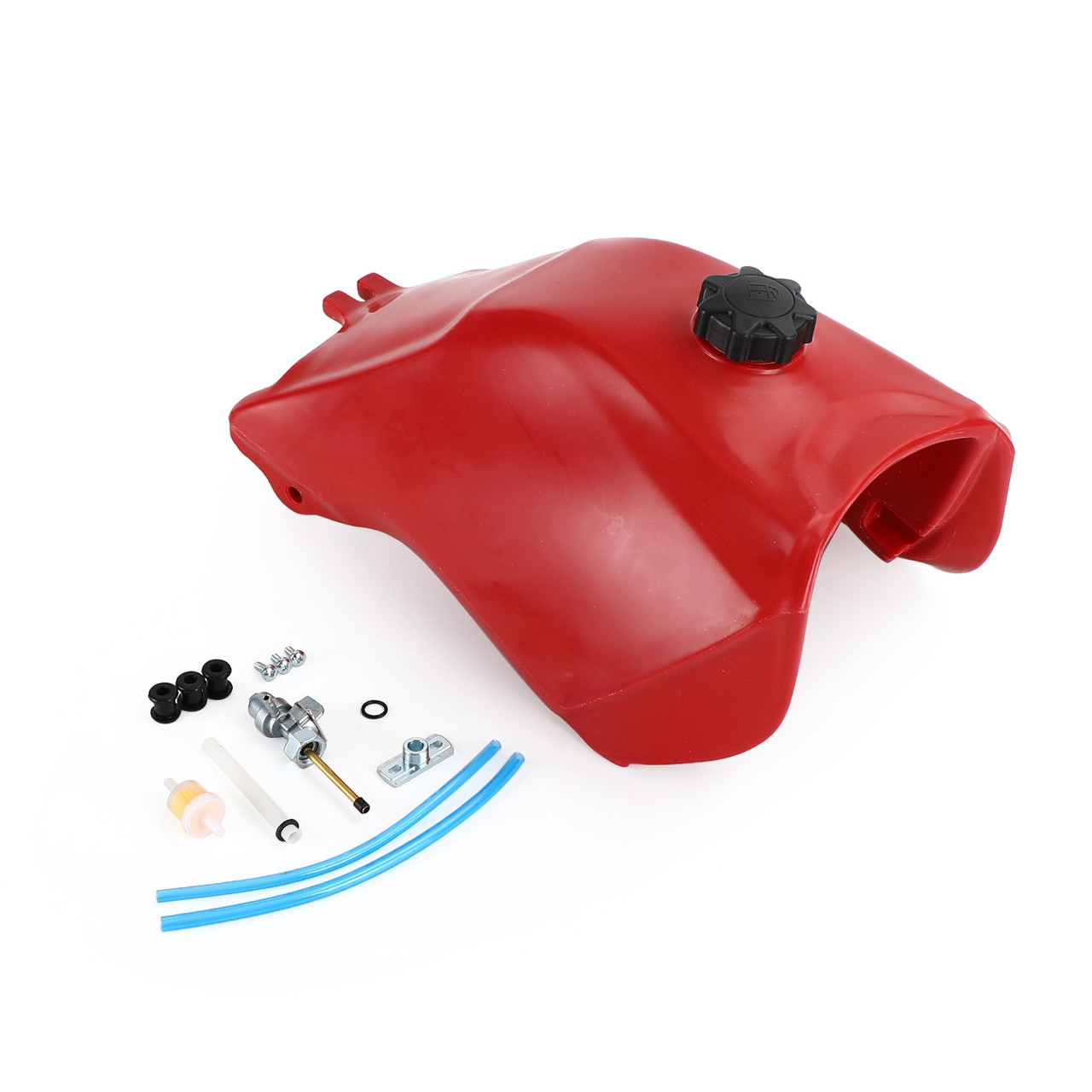 Plastic Fuel Tank with Petcock Fit for Honda FourTrax 300 TRX300 2x4 TRX300FW 4x4 1993-2000 Red