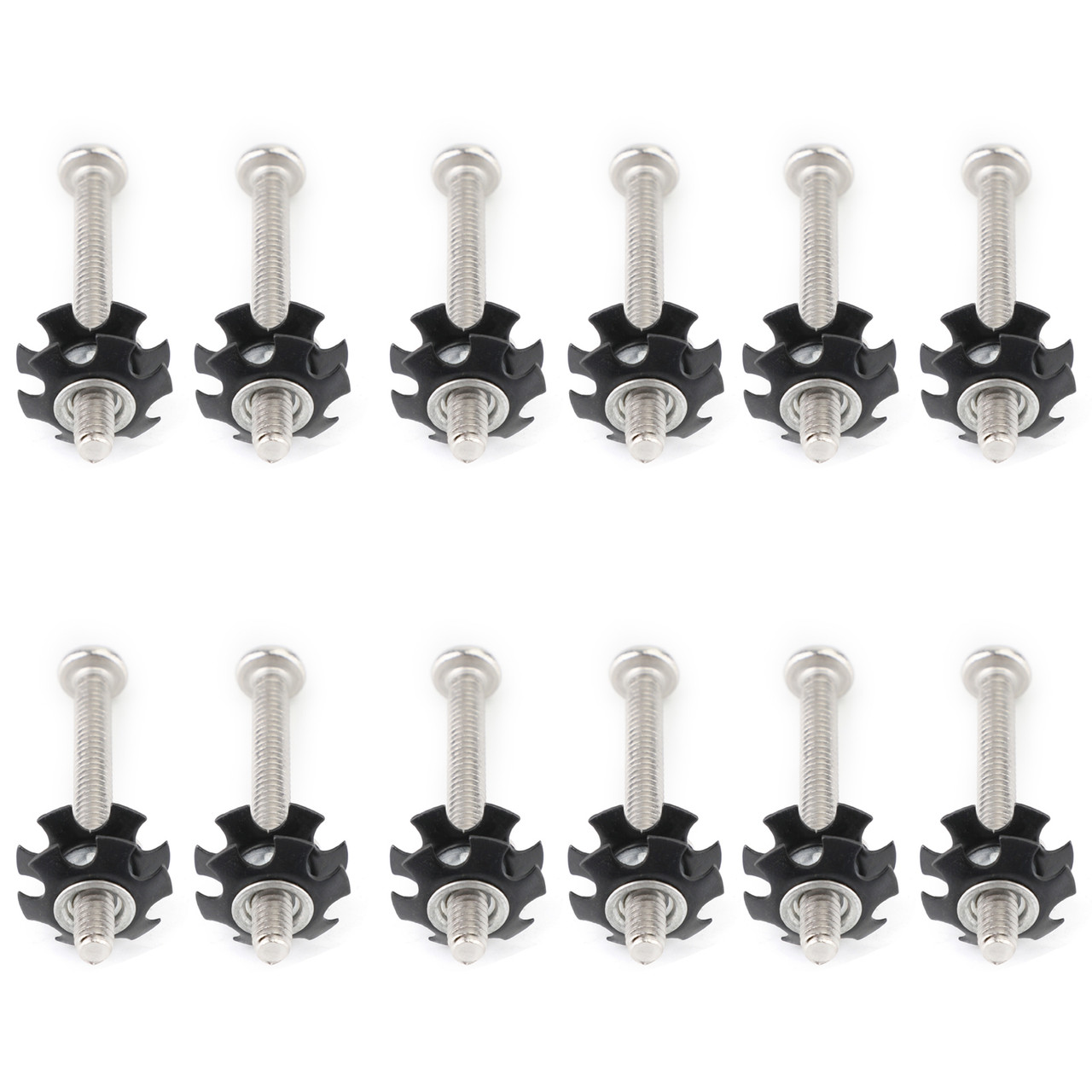 12pcs REPAIR KIT Star nuts 1/4-20 screws For 1" OD tube Threadless Forks