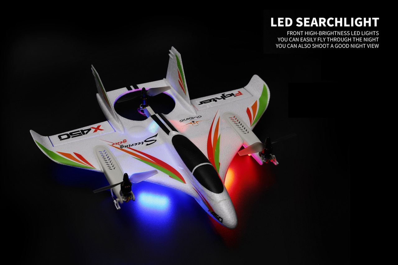 WLtoys XK X450 RC Airplane Brushless 2.4G 6CH 3D/6G LED Fixed Wing