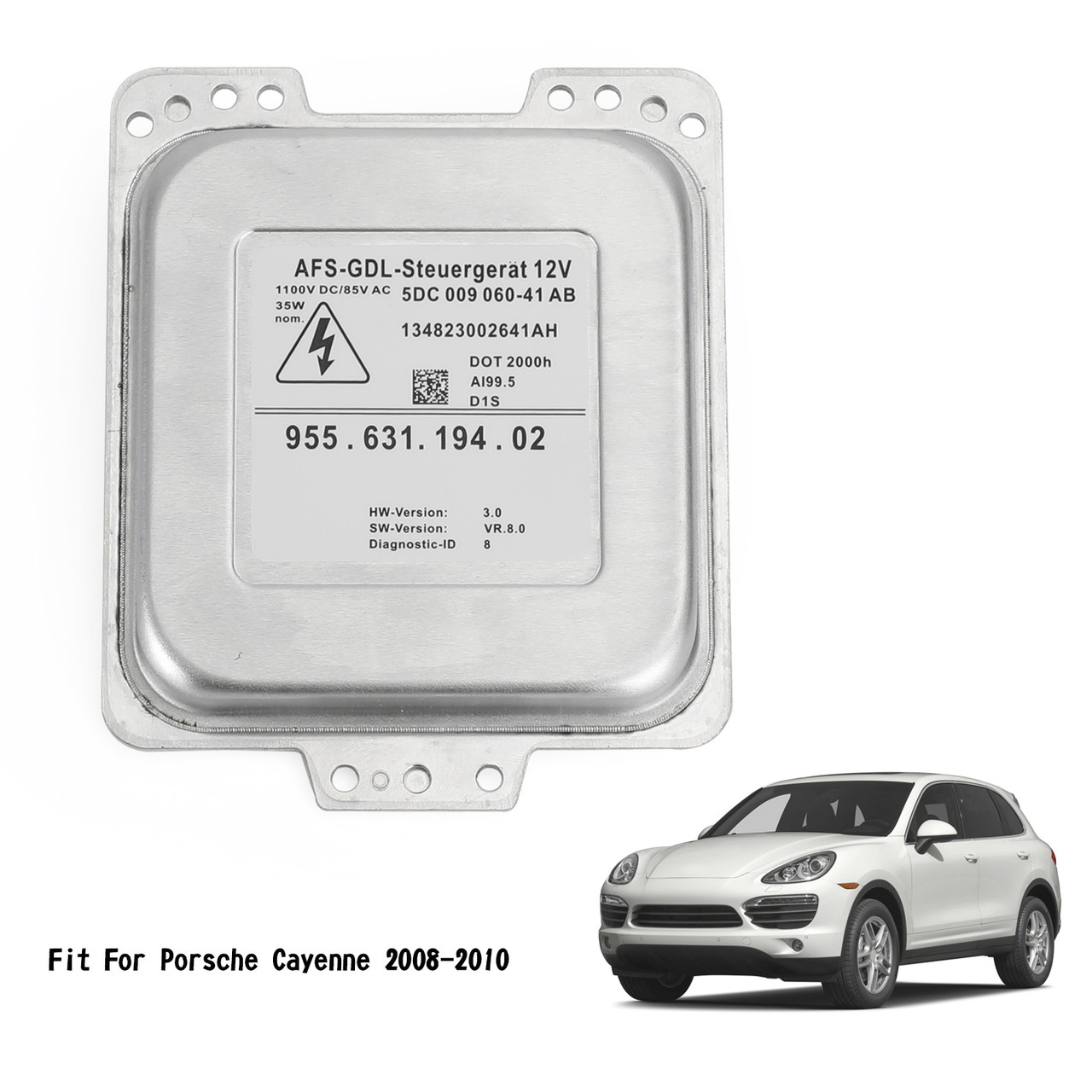 Xenon HID Ballast Control Unit Module 955631-194-03 Fit For Porsche Cayenne 2008-2010 Silver