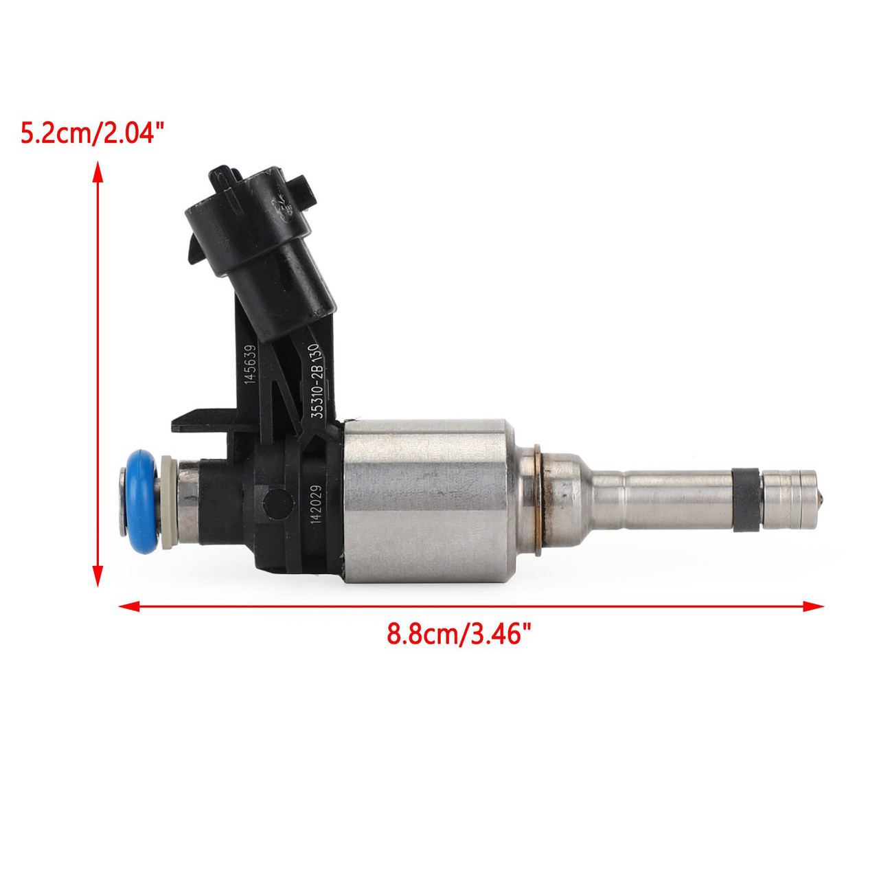 Fuel Injectors 353102B130 Fit For 1.6L L4 Hyundai Accent SE 12-17 Kia Soul Base 12-16 Silver