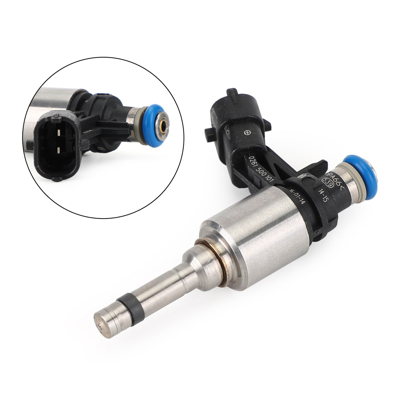 Fuel Injectors 353102B130 Fit For 1.6L L4 Hyundai Accent SE 12-17 Kia Soul Base 12-16 Silver