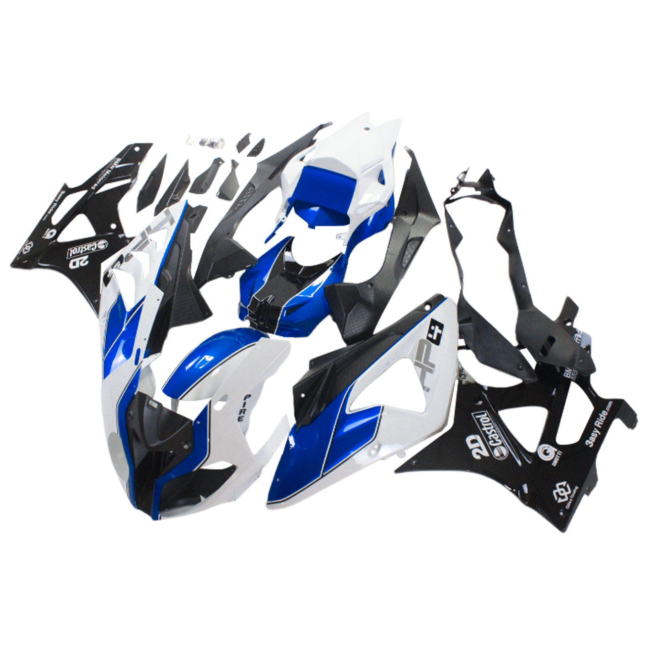 Amotopart Fairings BMW S1000RR 2009-2014 Fairing Kit Bodywork Plastic White Blue Black