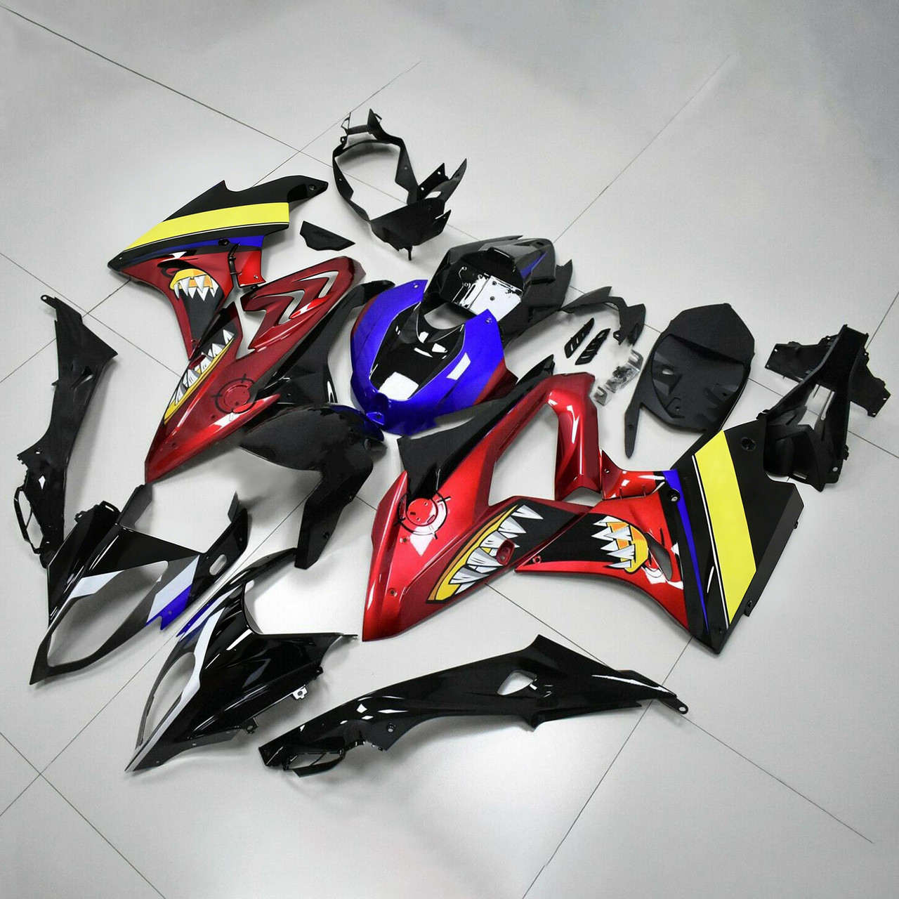 Amotopart Fairings BMW S1000RR 2017-2018 Fairing Kit Bodywork Plastic Red Black