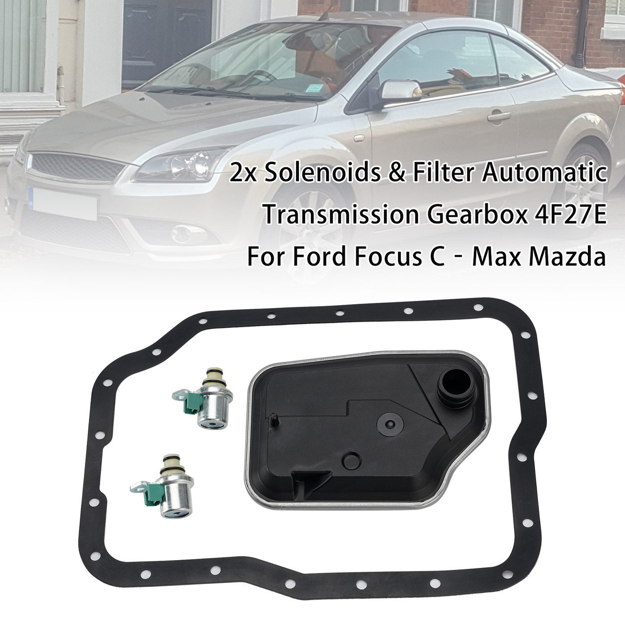 XS4P-7H148-AC 2x Solenoids & Filter Automatic Transmission Gearbox 4F27E Fit for Ford