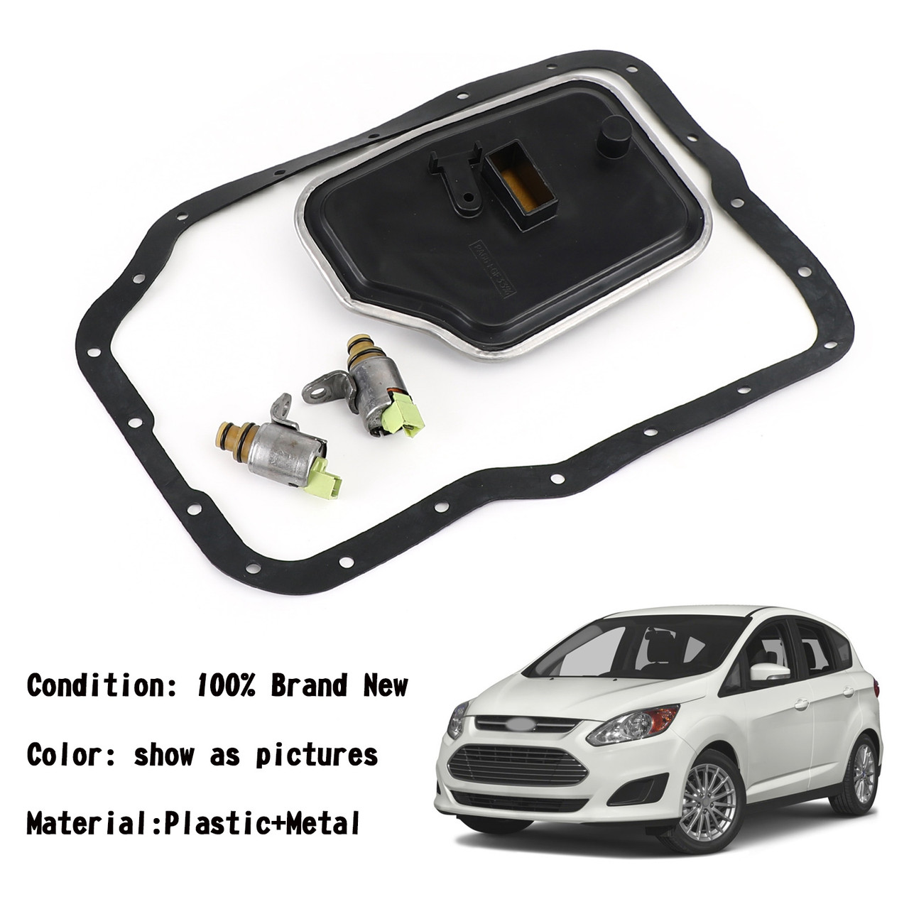 XS4P-7H148-AC 2x Solenoids & Filter Automatic Transmission Gearbox 4F27E Fit for Ford