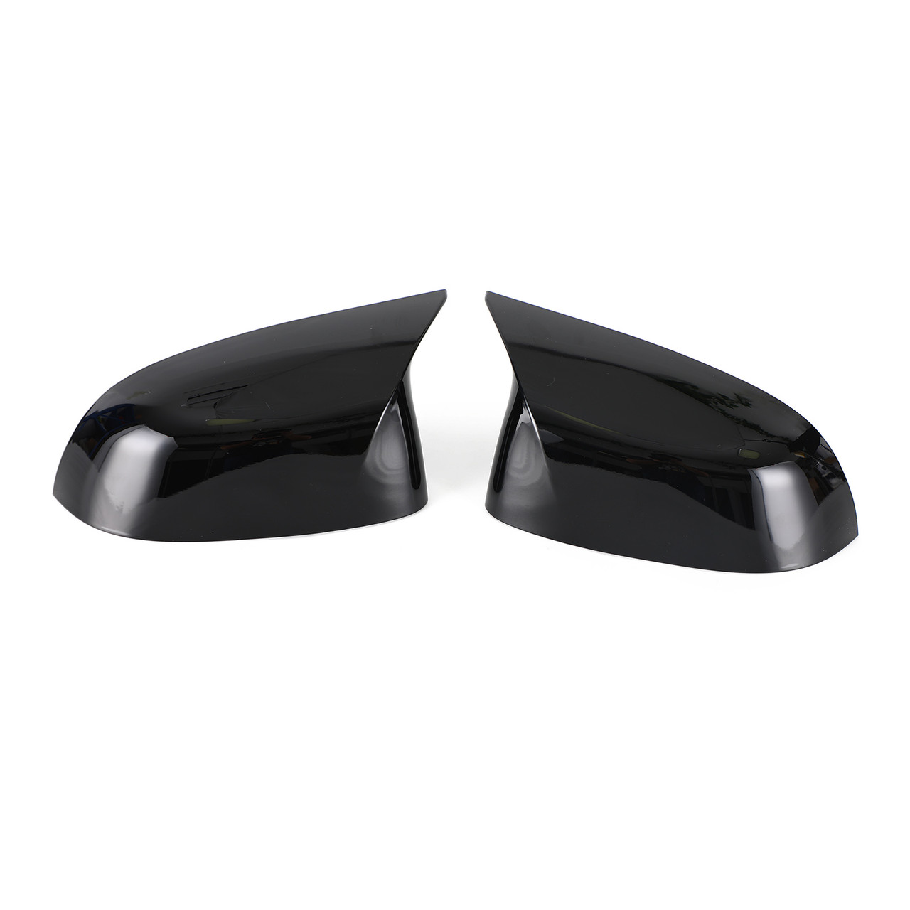 2PCS Rear Mirror Cover Caps Fit For BMW X3 X4 G01 G02 18-2021 G06 G07 19-2021 Gloss Black